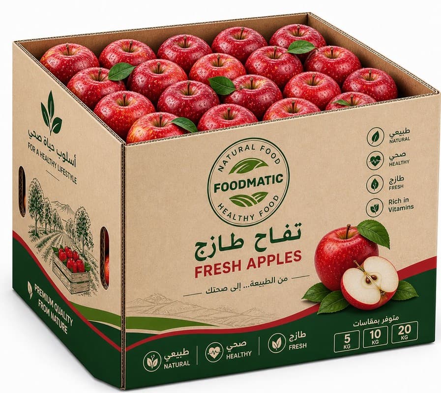 تفاح أحمر طازج