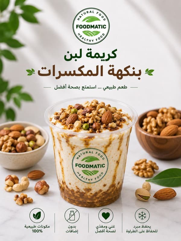 كريمة لبن بالمكسرات