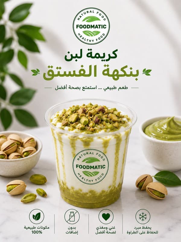 كريمة لبن بالفستق